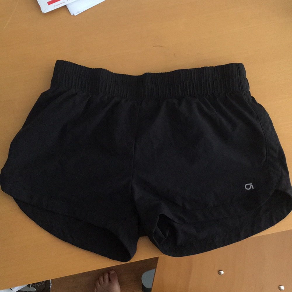 Black running shorts